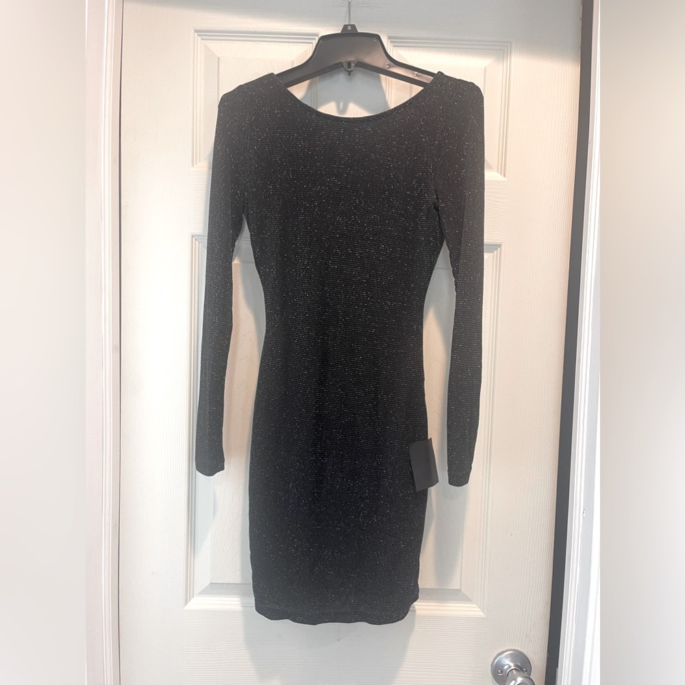 Elegant Black Glitter Dress